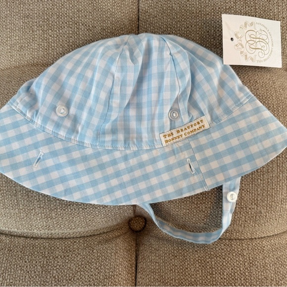 The Beaufort Bonnet Company Beaufort Bucket Sun Hat Gingham NWT Large 18M-3T - Picture 6 of 6